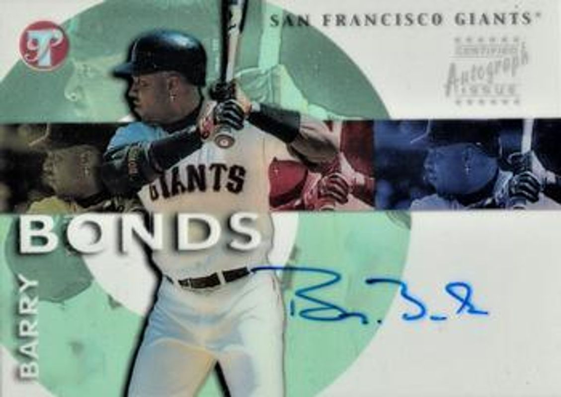 Barry Bonds 2002 Topps Pristine #PE-BB Personal Endorsements RAW