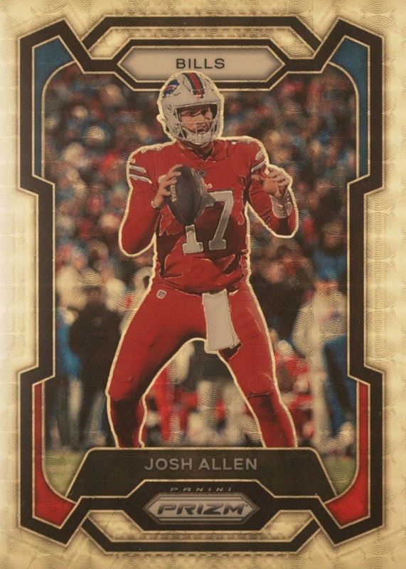 Josh Allen 2023 Prizm #32 Gold Vinyl /5 RAW