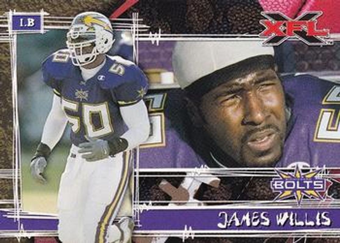 James Willis 2001 Topps XFL #32 Base RAW