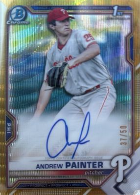 2021 Bowman Draft #CDA-AP Chrome DP Auto - Gold Wave Refractor /50 (1st)