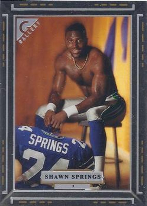 Shawn Springs 1997 Topps Gallery #3 Base Rookie RAW