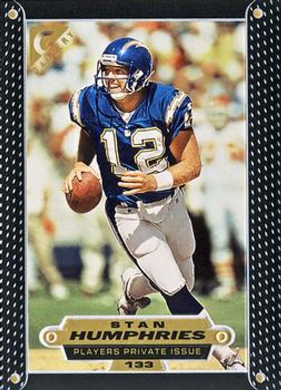 Stan Humphries 1997 Topps Gallery #133 Player's Private Issue RAW