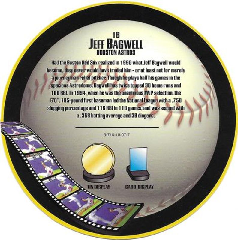 Jeff Bagwell 1997 Topps Screenplays Discs RAW