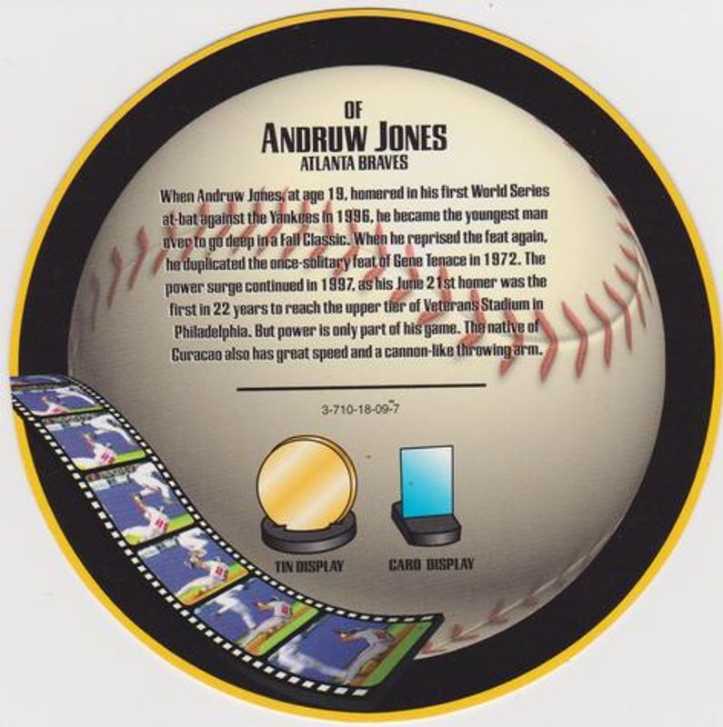 Andruw Jones 1997 Topps Screenplays Discs RAW