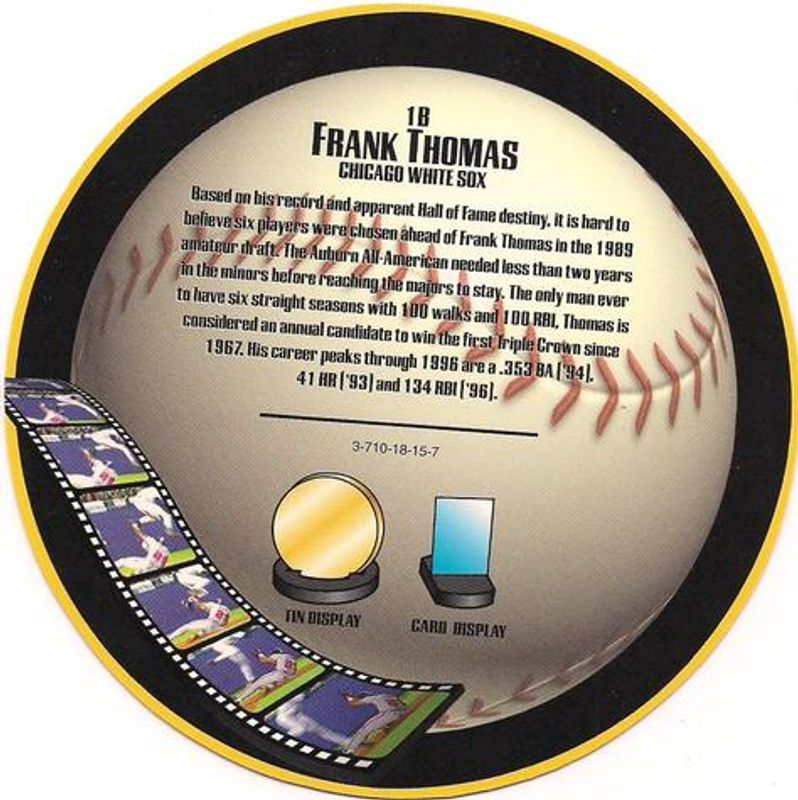 Frank Thomas 1997 Topps Screenplays Discs RAW