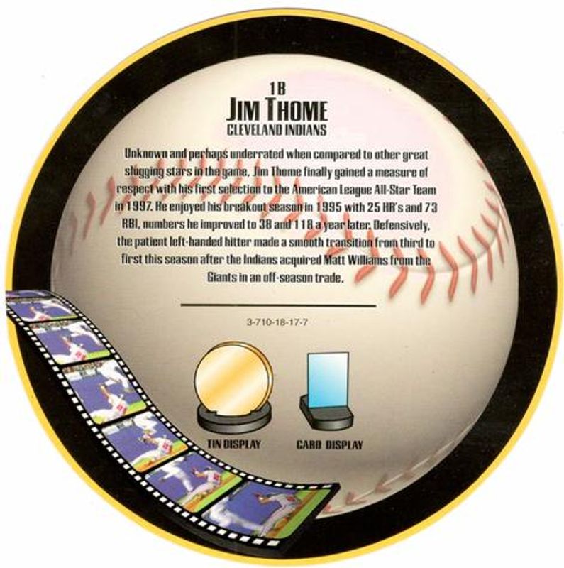 Jim Thome 1997 Topps Screenplays Discs RAW