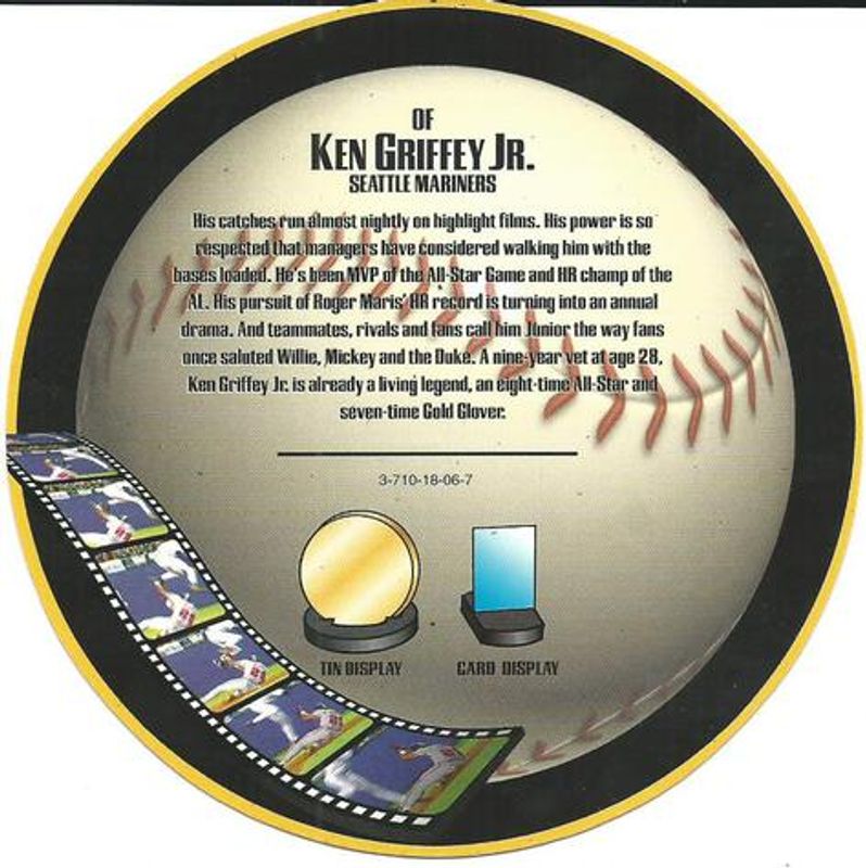 Ken Griffey Jr. 1997 Topps Screenplays Discs RAW