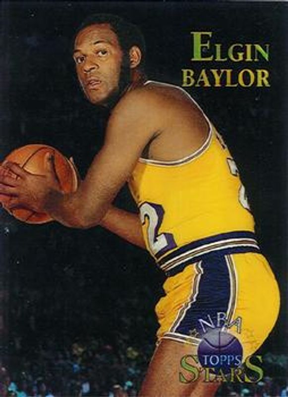Elgin Baylor 1996 Topps Stars #6 Finest Atomic Refractor RAW