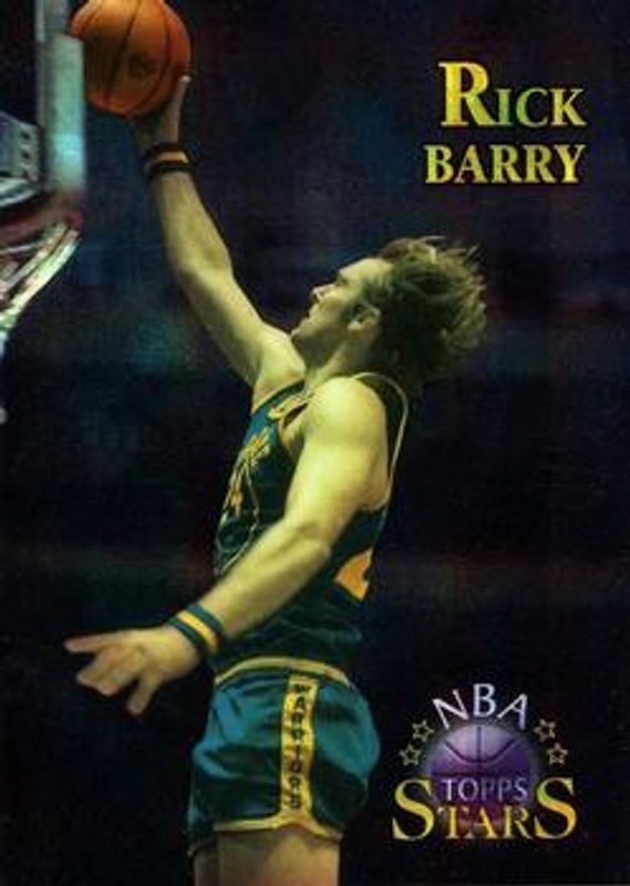 Rick Barry 1996 Topps Stars #5 Finest Atomic Refractor RAW