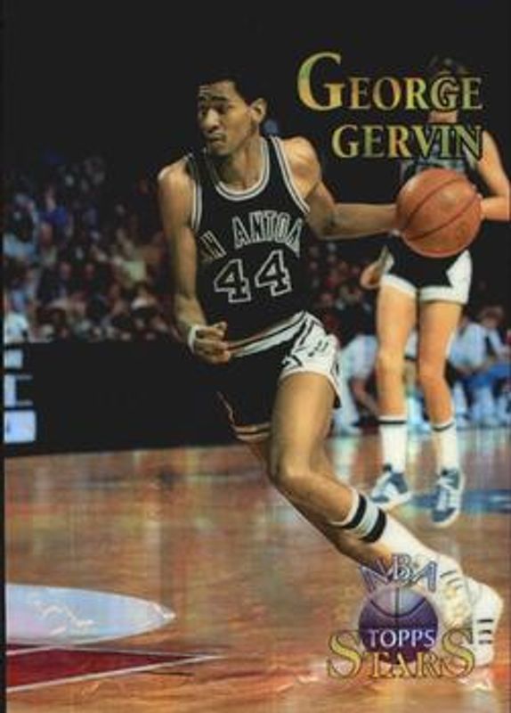 George Gervin 1996 Topps Stars #18 Finest Atomic Refractor RAW