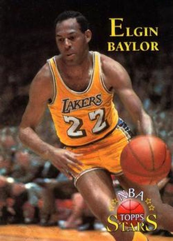 Elgin Baylor 1996 Topps Stars #106 Finest Refractor RAW