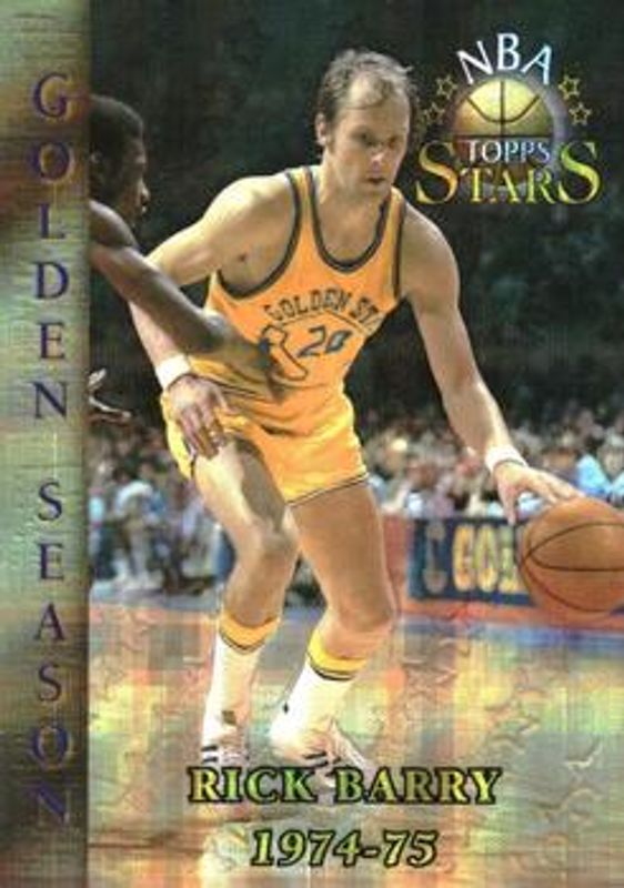 Rick Barry 1996 Topps Stars #55 Finest Atomic Refractor RAW