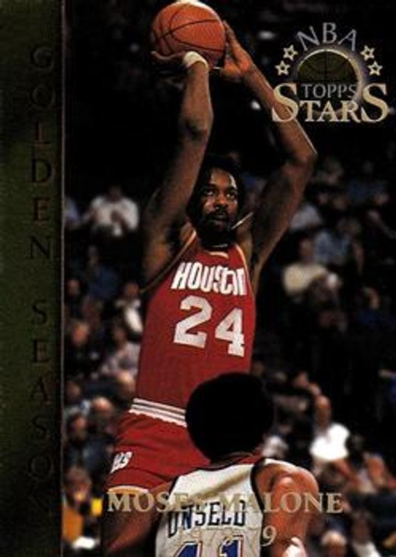 Moses Malone 1996 Topps Stars #77 Base RAW