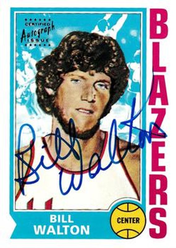 Bill Walton 1996 Topps Stars #47 Reprint Autographs RAW