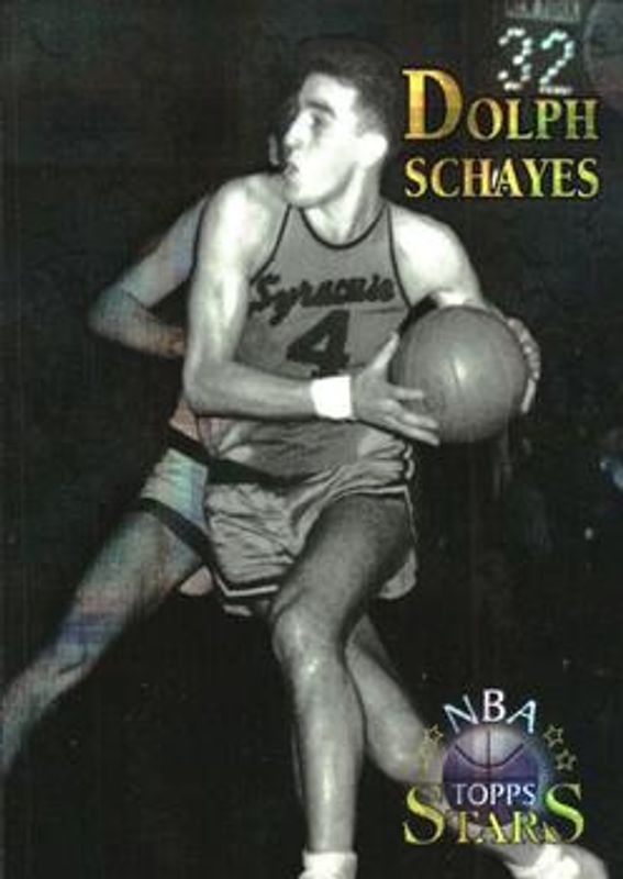 Dolph Schayes 1996 Topps Stars #41 Finest Atomic Refractor RAW