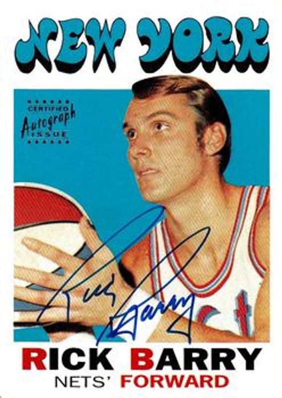 Rick Barry 1996 Topps Stars #5 Reprint Autographs RAW