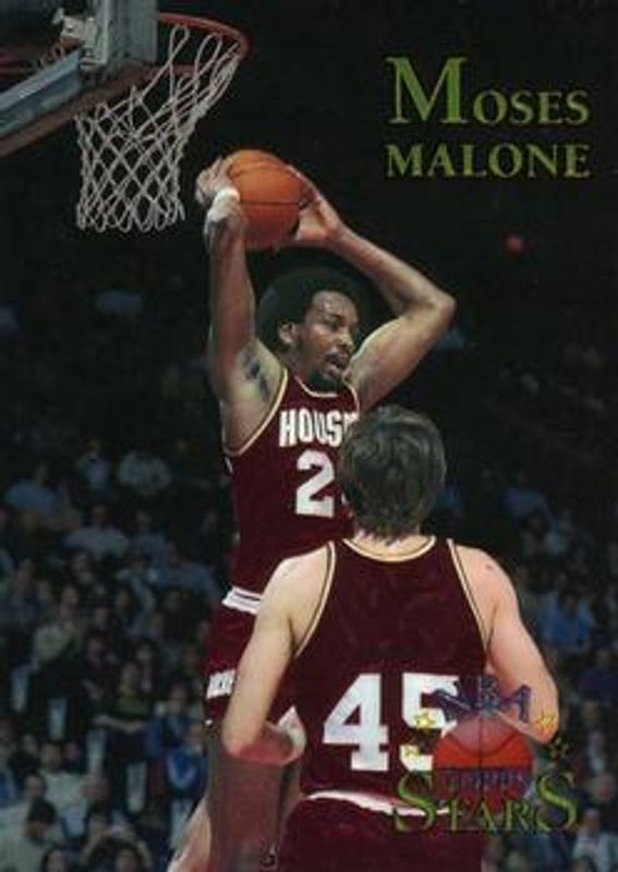 Moses Malone 1996 Topps Stars #127 Finest RAW