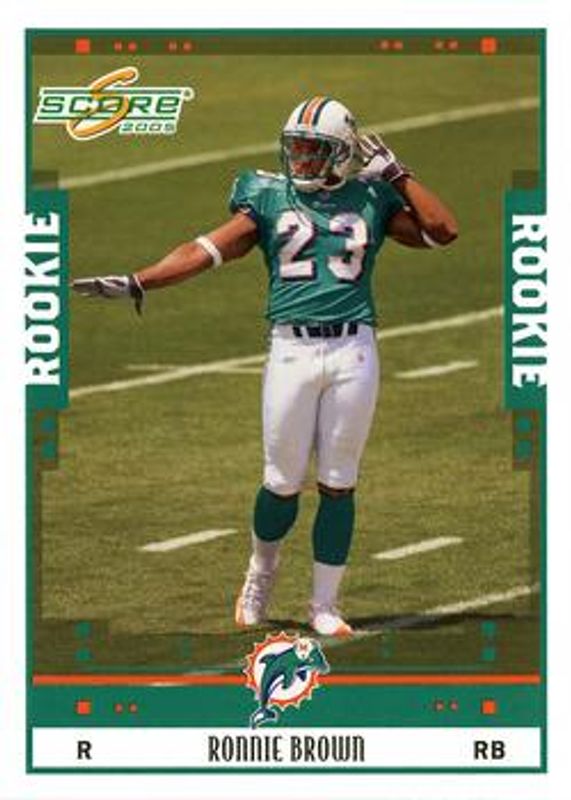 Ronnie Brown 2005 Score #332 Glossy Rookie RAW