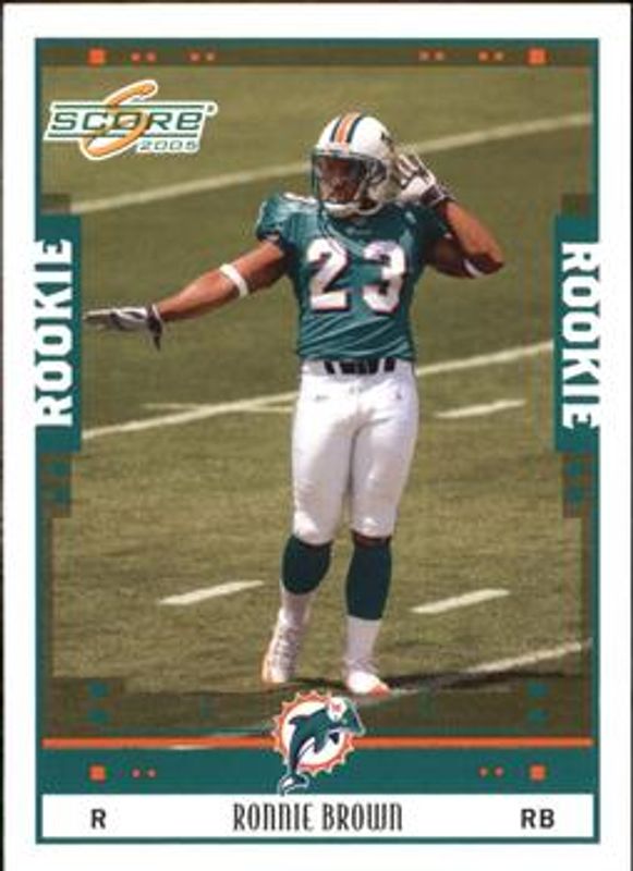 Ronnie Brown 2005 Score #332 Base Rookie RAW