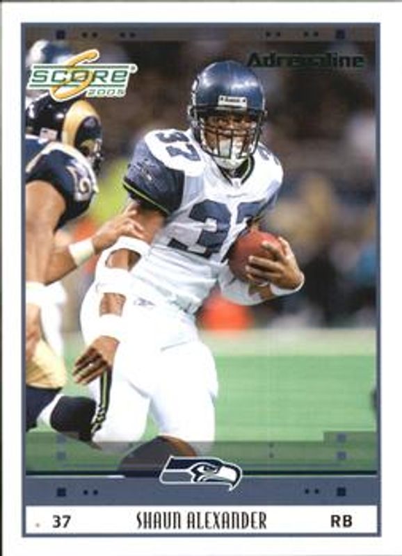 Shaun Alexander 2005 Score #262 Adrenaline /399 RAW