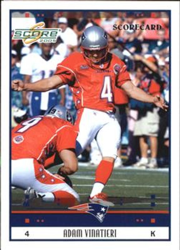 Adam Vinatieri 2005 Score #324 Scorecard /599 RAW