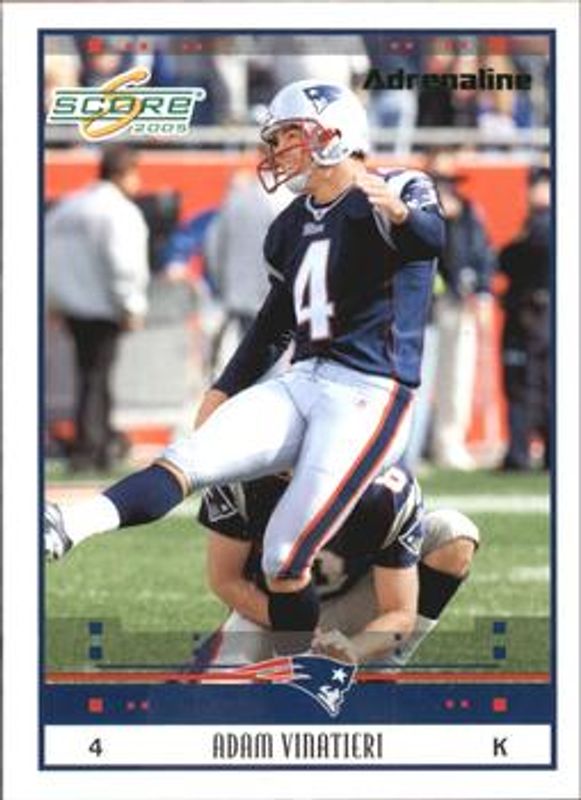 Adam Vinatieri 2005 Score #164 Adrenaline /399 RAW