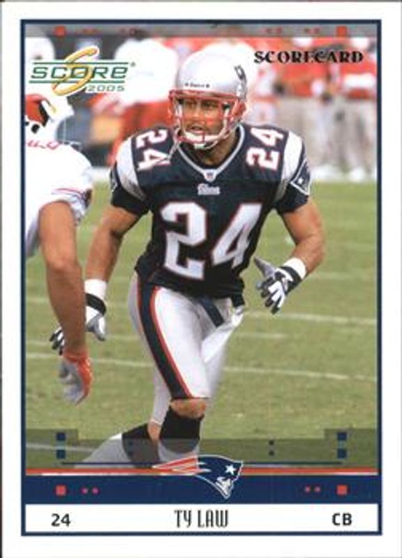 Ty Law 2005 Score #174 Scorecard /599 RAW