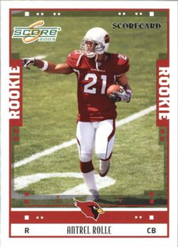 Antrel Rolle 2005 Score #338 Scorecard /599 Rookie RAW