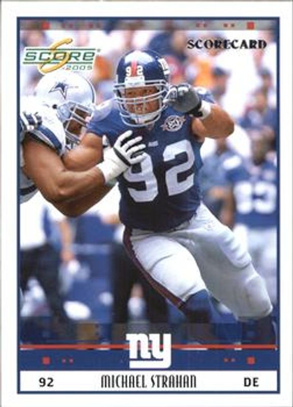 Michael Strahan 2005 Score #188 Scorecard /599 RAW