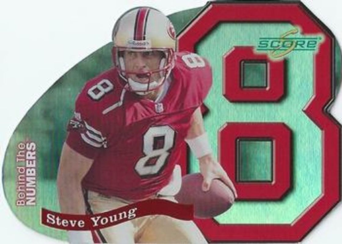 Steve Young 1999 Score Supplemental #BN23 Behind the Numbers /1000 RAW