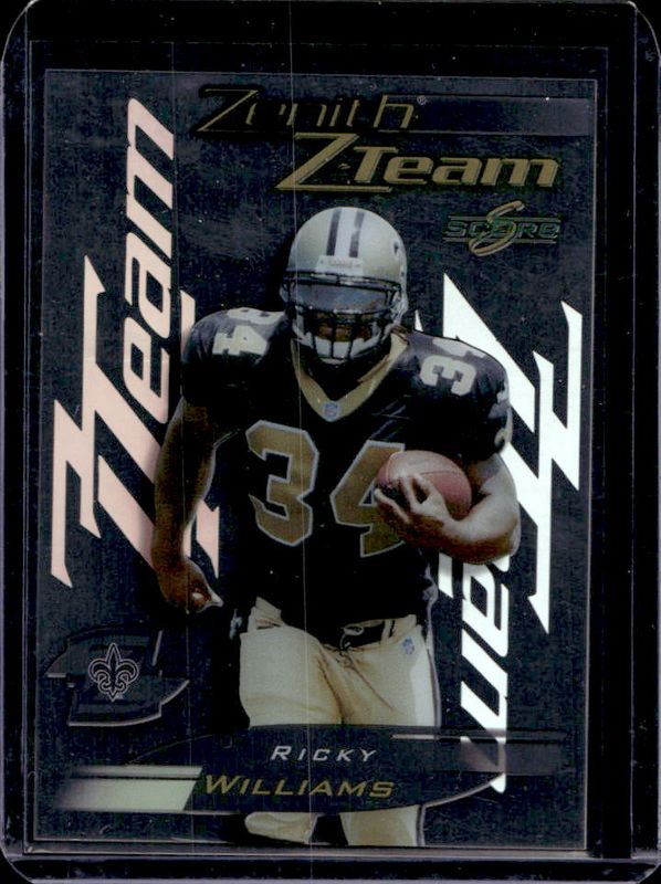 Ricky Williams 1999 Score Supplemental #ZZT-13 Zenith Z Team /100 Rookie RAW