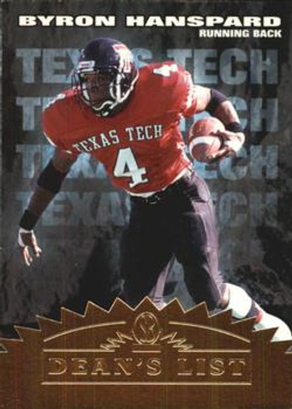 Byron Hanspard 1997 Score Board Rookies #86 Dean's List RAW