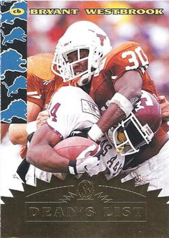 Bryant Westbrook 1997 Score Board Rookies #15 Dean's List RAW