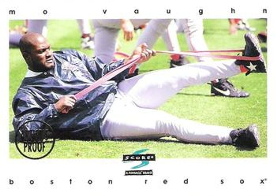 Mo Vaughn 1997 Score Premium Stock #93 Artist's Proof - White Border RAW