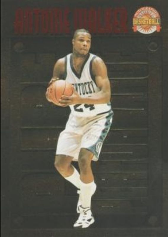 Antoine Walker 1996 Score Board Autographed #PP7 Pure Performance - Gold Rookie RAW