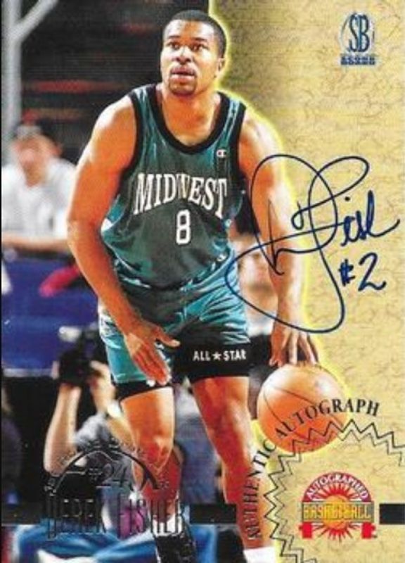 Derek Fisher 1996 Score Board Autographed Autographs RAW