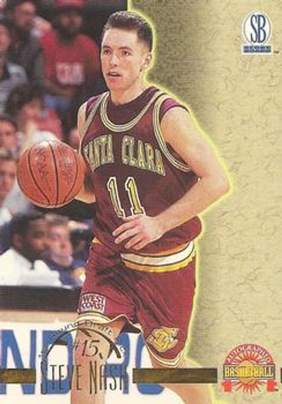 Steve Nash 1996 Score Board Autographed #18 Base Rookie RAW