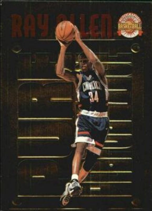 Ray Allen 1996 Score Board Autographed #PP5 Pure Performance - Gold Rookie RAW