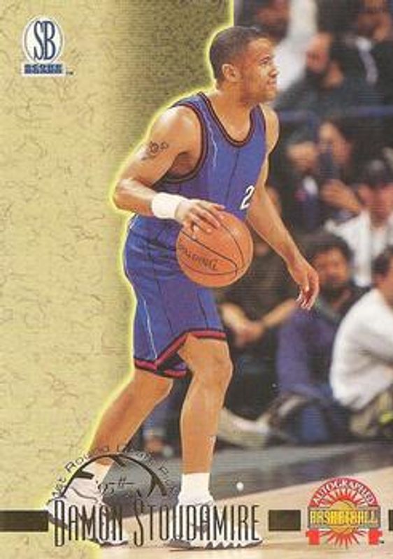 Damon Stoudamire 1996 Score Board Autographed #49 Base RAW