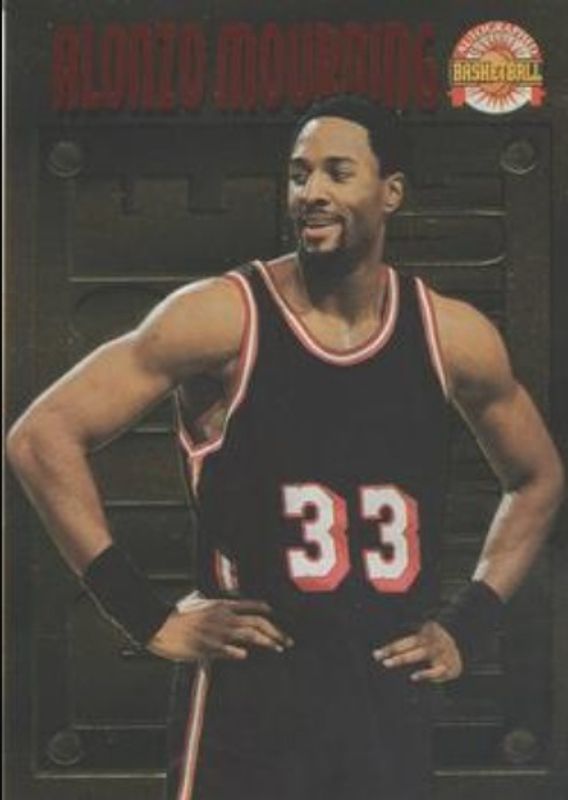 Alonzo Mourning 1996 Score Board Autographed #PP26 Pure Performance - Gold RAW