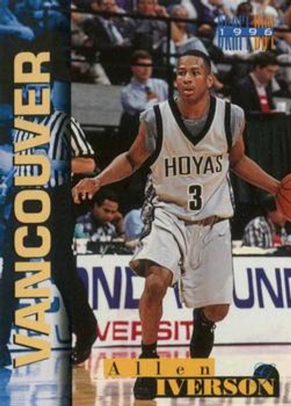 Allen Iverson 1996 Score Board Draft Day #1B Base Rookie RAW