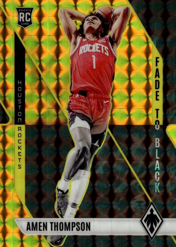 Amen Thompson 2023 Phoenix #21 Fade to Black - Gold /10 Rookie RAW