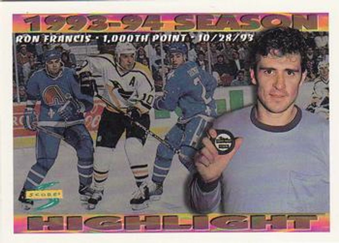 Ron Francis 1994 Score #244 Base RAW