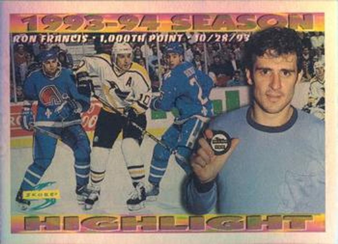 Ron Francis 1994 Score #244 Platinum RAW