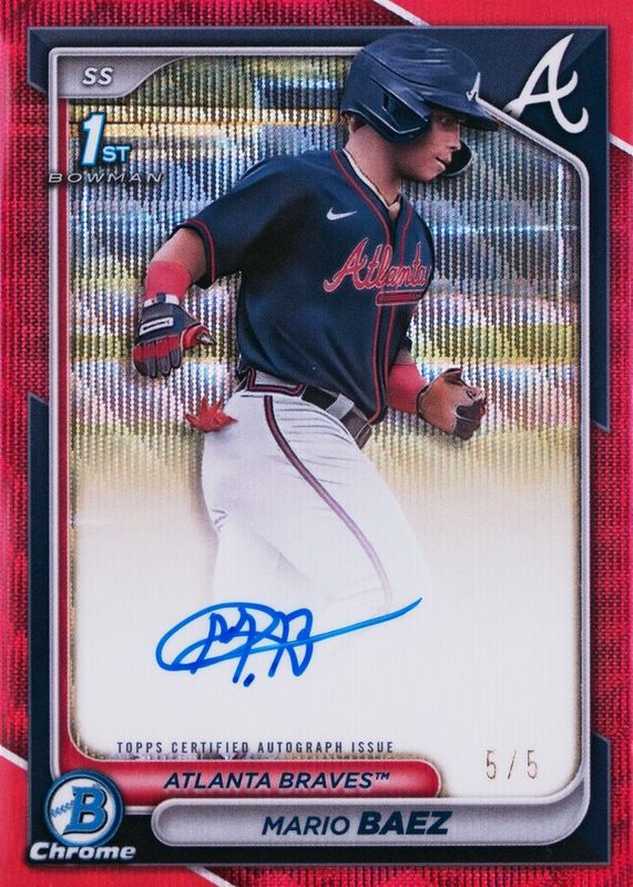 2024 Bowman Chrome #CPA-MB Prospect Auto - Red Wave Refractor /5 (1st)