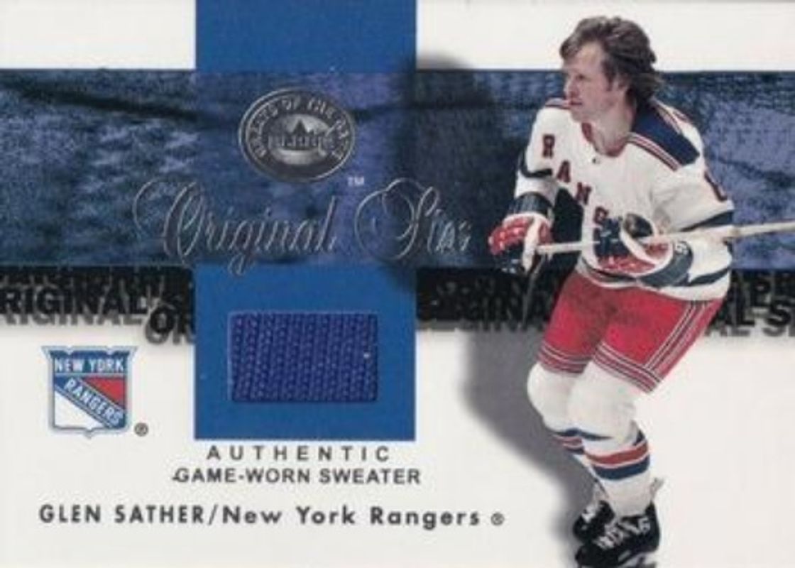 Glen Sather 2001 Fleer Greats of the Game Jerseys RAW