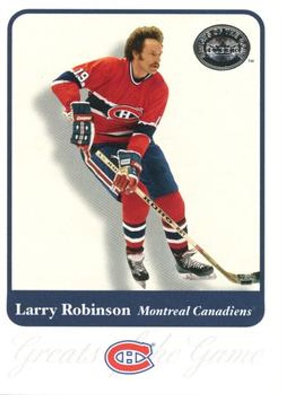 Larry Robinson 2001 Fleer Greats of the Game #44 Base RAW