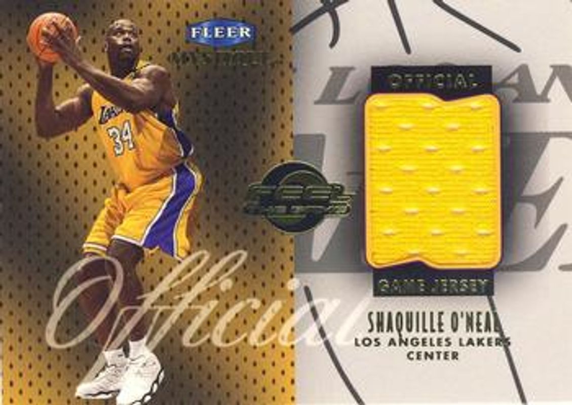 Shaquille O'Neal 1999 Fleer Mystique Feel the Game Memorabilia RAW
