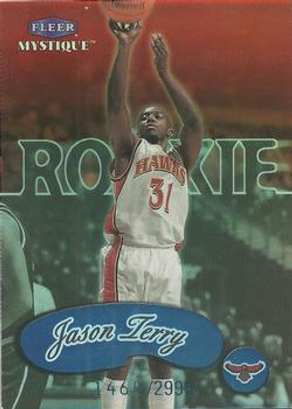 Jason Terry 1999 Fleer Mystique #104 Base /2999 Rookie RAW
