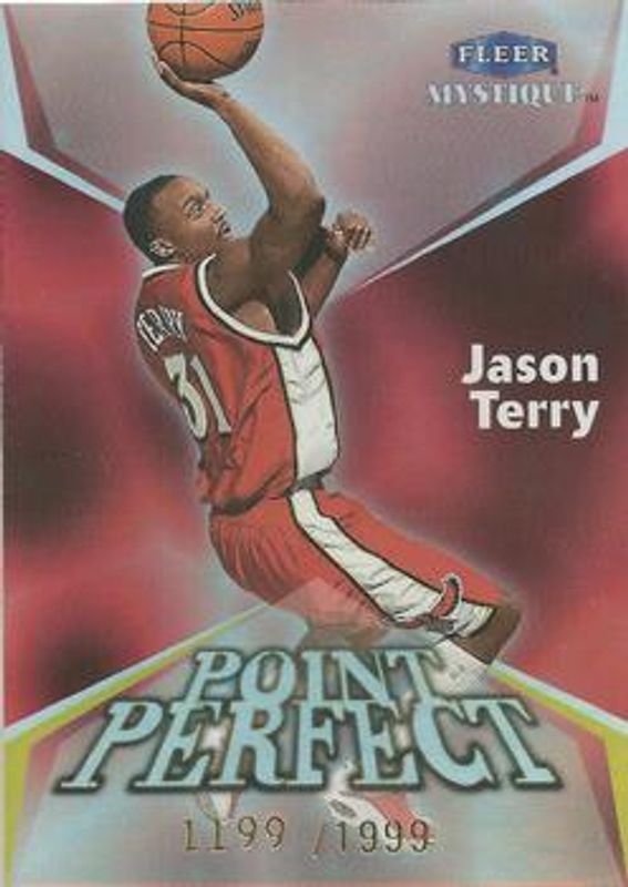 Jason Terry 1999 Fleer Mystique #10PP Point Perfect /1999 Rookie RAW